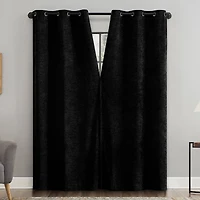 Sun Zero Isidora Grommet Top Energy Saving 100% Blackout Single Curtain Panel