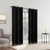 Sun Zero Isidora Grommet Top Energy Saving 100% Blackout Single Curtain Panel