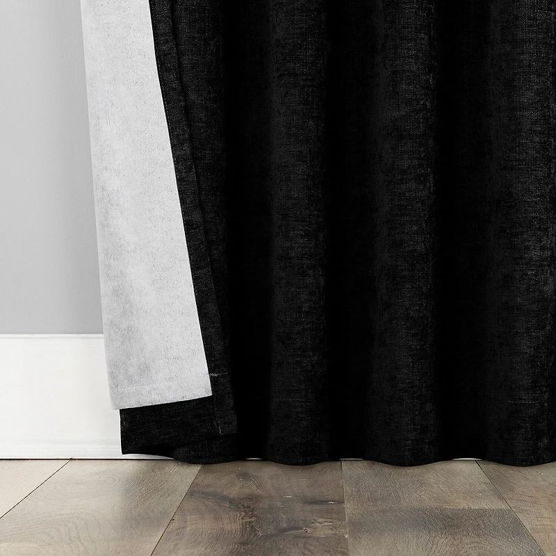 Sun Zero Isidora Grommet Top Energy Saving 100% Blackout Single Curtain Panel