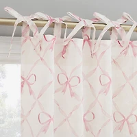 Sun Zero Romy Tie Top Sheer Single Curtain Panel
