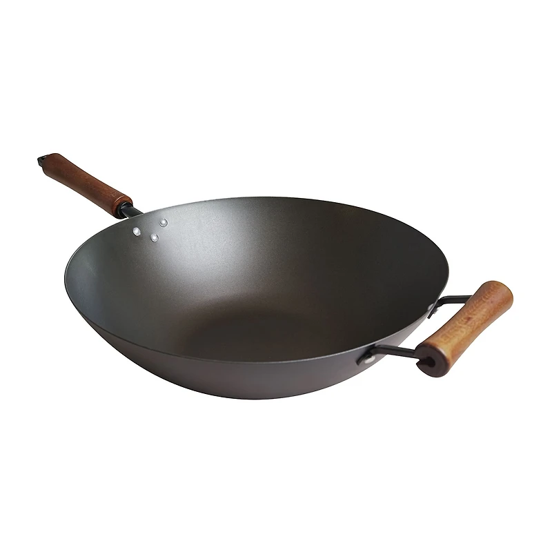Joyce Chen Classic Series Pre-Seasoned Carbon Steel 14" Stir Fry Pan