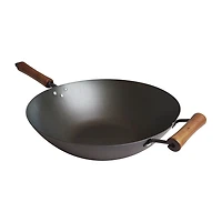 Joyce Chen Classic Series Pre-Seasoned Carbon Steel 14" Stir Fry Pan