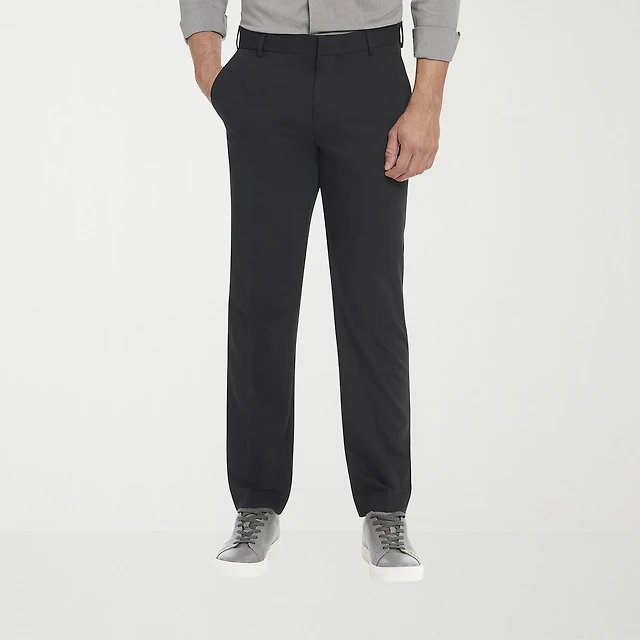 J. Ferrar Mens Classic Fit Dress Flat Front Pant