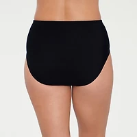 Liz Claiborne Comfort Waistband Brief Bikini Swimsuit Bottom