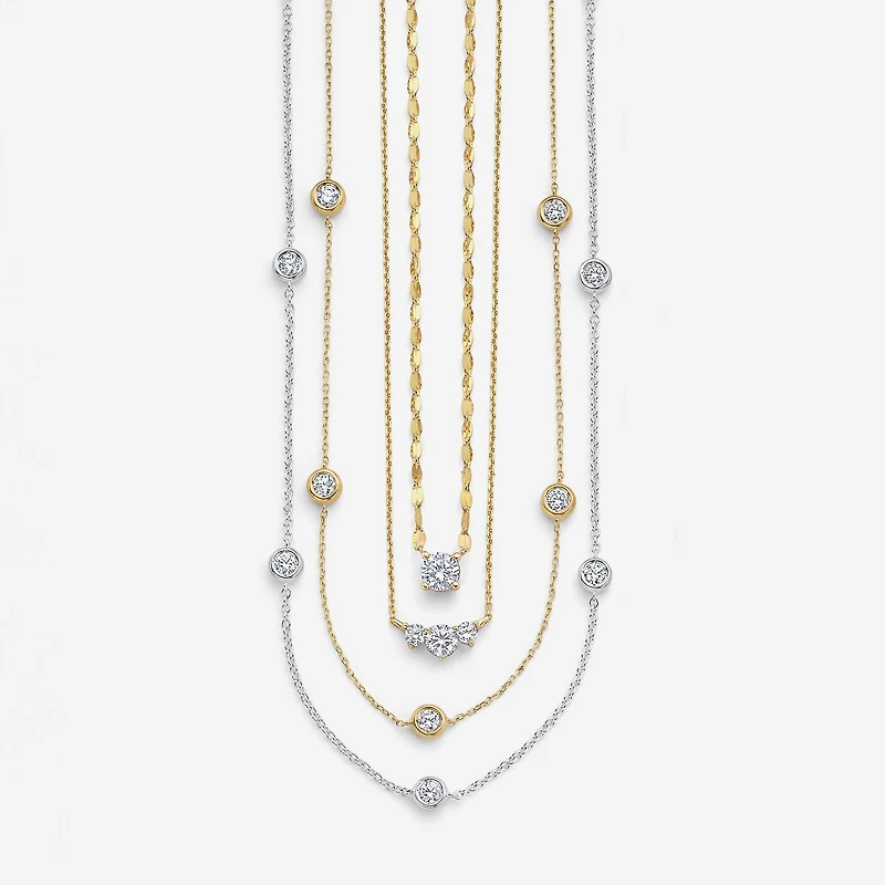 Diamond Addiction (G-H / Si2-I1) Womens 1/3 CT. T.W. Lab Grown White 10K Gold Pendant Necklace