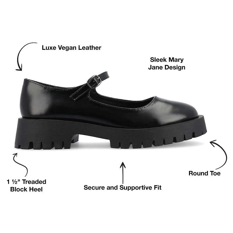 Journee Collection Kamie Womens Round Closed Toe Mary Jane Shoes