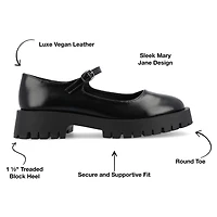 Journee Collection Kamie Womens Round Closed Toe Mary Jane Shoes