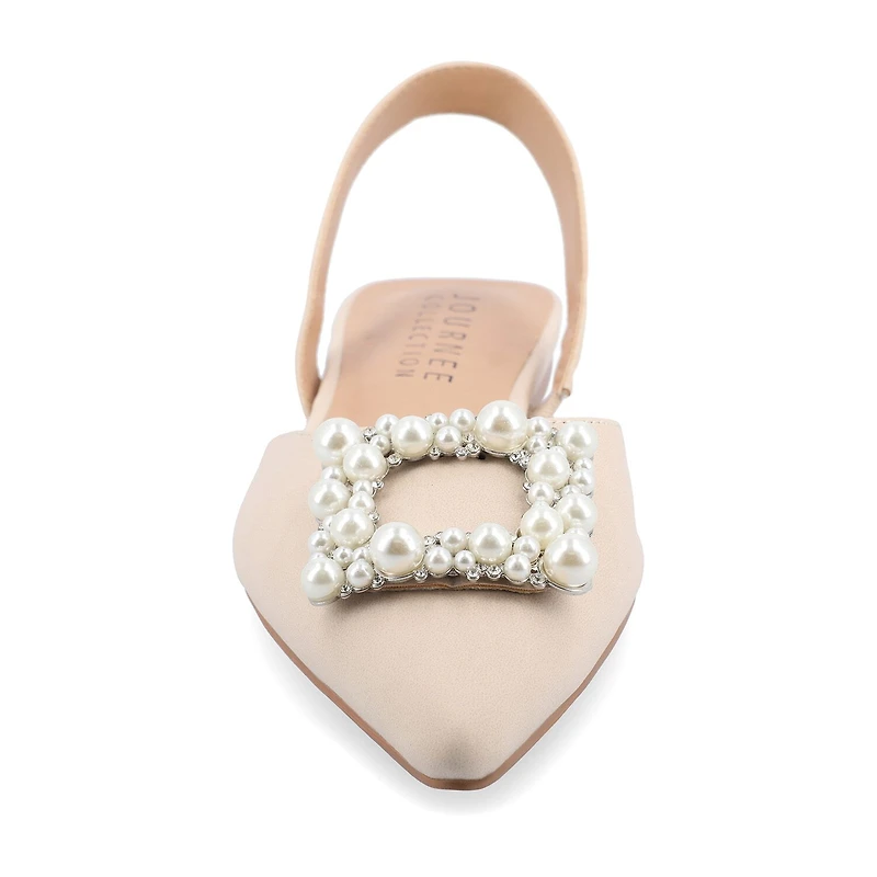 Journee Collection Hannae Womens Pointed Closed Toe Ballet Flats