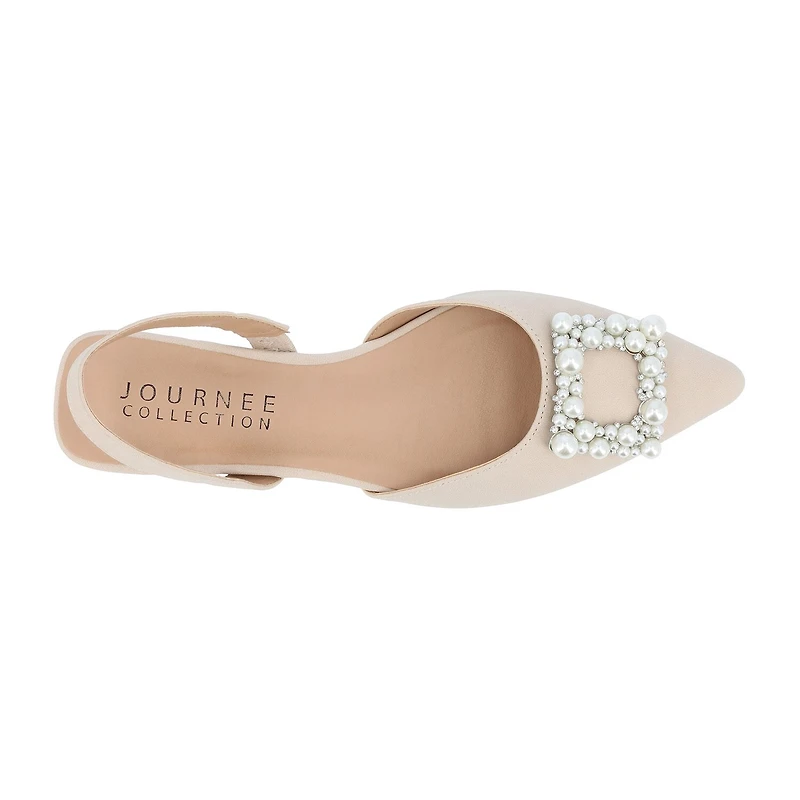 Journee Collection Hannae Womens Pointed Closed Toe Ballet Flats