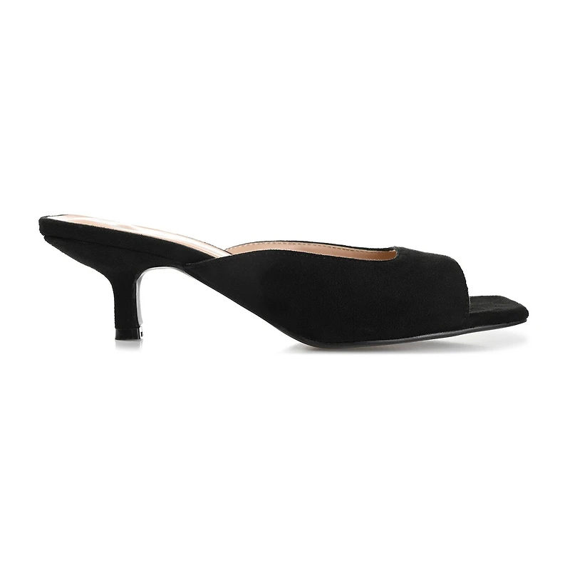 Journee Collection Larna Womens Square Open Toe Kitten Heel Pumps