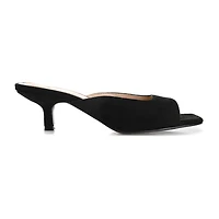Journee Collection Larna Womens Square Open Toe Kitten Heel Pumps