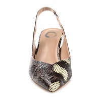 Journee Collection Mikoa Womens Pointed Closed Toe Kitten Heel Pumps