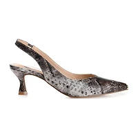 Journee Collection Mikoa Womens Pointed Closed Toe Kitten Heel Pumps