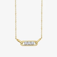 Limited Quantities! Womens 1/3 CT. T.W. Natural White Diamond 10K Gold Paperclip 18 Inch Pendant Necklace