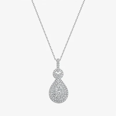 Limited Quantities! (F / Si2) Womens 1 CT. T.W. Lab Grown White Diamond 14K Gold 18 Inch Pendant Necklace