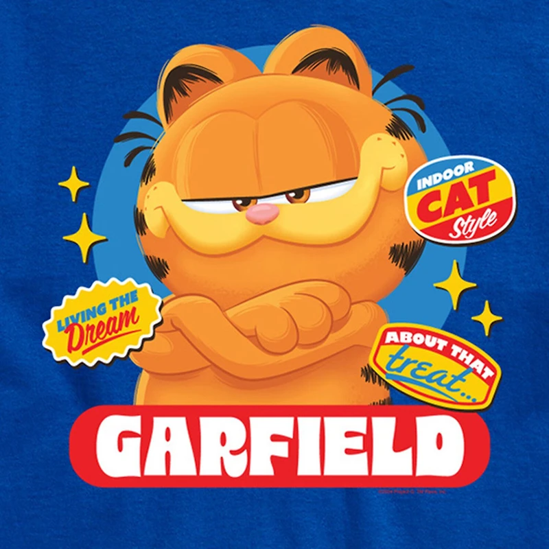 Mens Short Sleeve Garfield Graphic T-Shirt