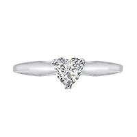 DiamonArt® Womens 3/8 CT. T.W. White Cubic Zirconia Sterling Silver Heart Promise Ring