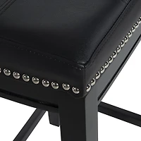 Linon Lakeland Upholstered Backless Counter Stool