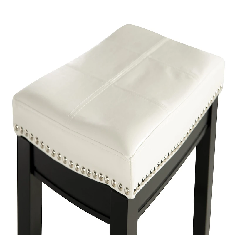Linon Lakeland Upholstered Backless Counter Stool
