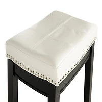Linon Lakeland Upholstered Backless Counter Stool