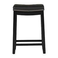 Linon Lakeland Upholstered Backless Counter Stool