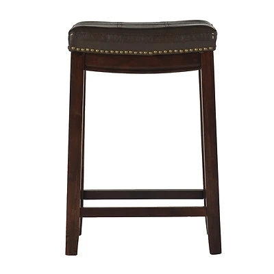 Linon Lakeland Upholstered Backless Counter Stool