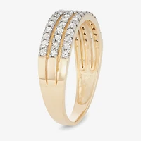 Womens 2.5MM 1/2 CT. T.W. Natural White Diamond 10K Gold Band