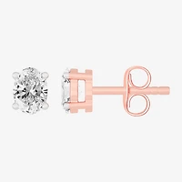 (H-I / SI1-SI2) 1/2 CT. T.W. Lab Grown White Diamond 14K Gold 4.6mm Oval Stud Earrings