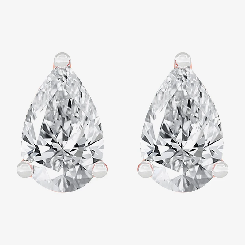 (H-I / SI1-SI2) 1/2 CT. T.W. Lab Grown White Diamond 14K Gold 5.3mm Pear Stud Earrings
