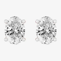 (H-I / SI1-SI2) 1 CT. T.W. Lab Grown White Diamond 14K Gold 6.2mm Oval Stud Earrings