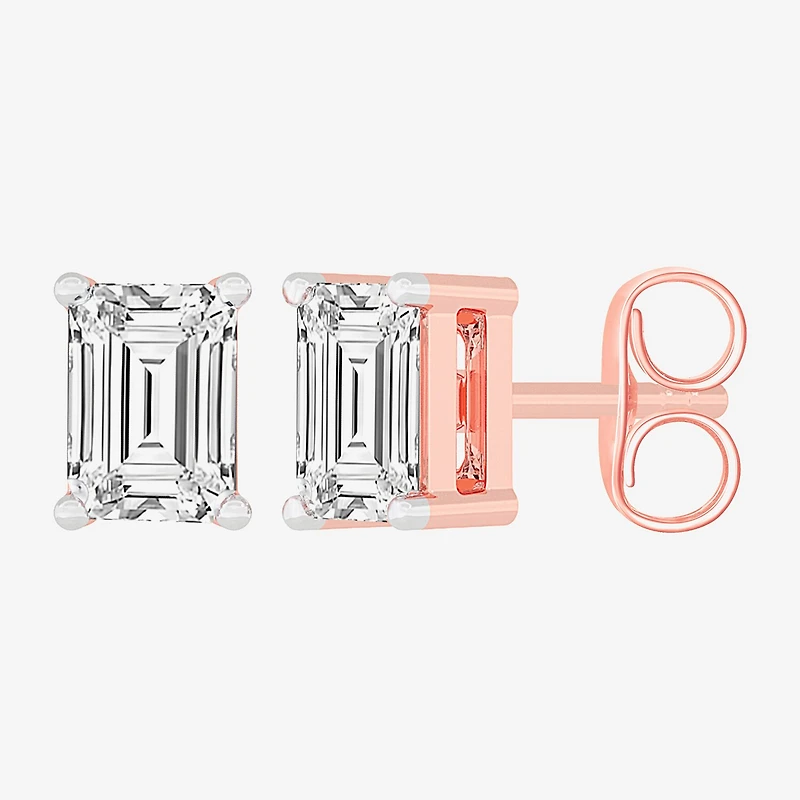 (H-I / SI1-SI2) 1 CT. T.W. Lab Grown White Diamond 14K Gold 5.4mm Stud Earrings
