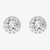 (H-I / SI1-SI2) 3 1/2 CT. T.W Lab Grown White Diamond 14K Gold 7.4mm Round Stud Earrings