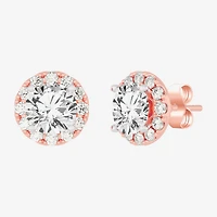 (H-I / SI1-SI2) 3 1/2 CT. T.W Lab Grown White Diamond 14K Gold 7.4mm Round Stud Earrings