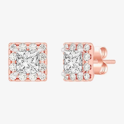(G-H / SI1-SI2) 2 1/2 CT. T.W. Lab Grown White Diamond 14K Gold 5mm Stud Earrings