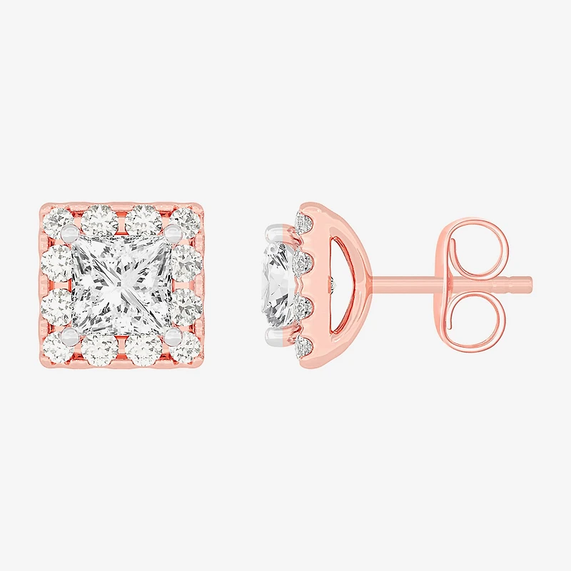 (G-H / SI1-SI2) 2 1/2 CT. T.W. Lab Grown White Diamond 14K Gold 5mm Stud Earrings