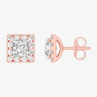 (G-H / SI1-SI2) 2 1/2 CT. T.W. Lab Grown White Diamond 14K Gold 5mm Stud Earrings