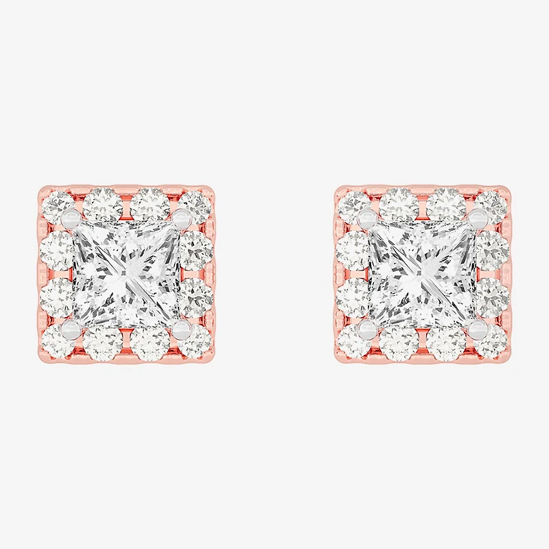 (G-H / SI1-SI2) 2 1/2 CT. T.W. Lab Grown White Diamond 14K Gold 5mm Stud Earrings
