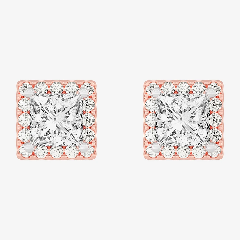 (H-I / SI1-SI2) 3 1/2 CT. T.W Lab Grown White Diamond 14K Gold 6.4mm Stud Earrings