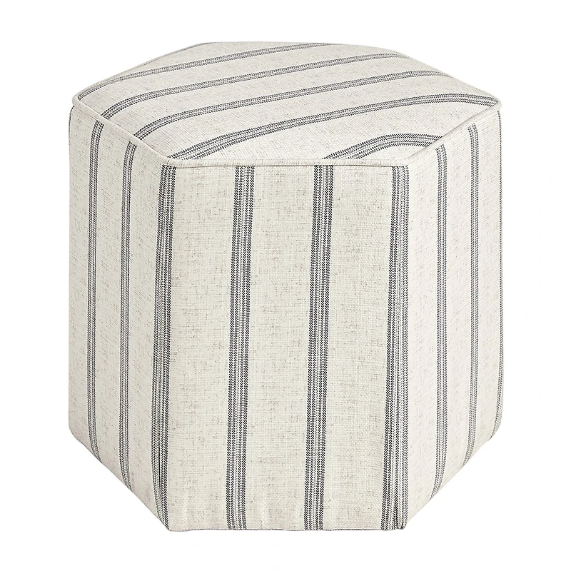 Martha Stewart Ellen Upholstered Striped Ottoman
