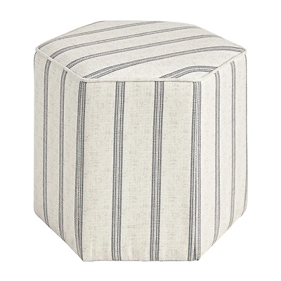 Martha Stewart Ellen Upholstered Striped Ottoman