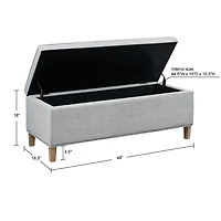 Martha Stewart Caymus Storage Upholstered Bench