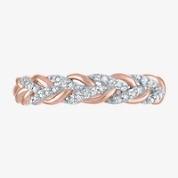 (G-H / Si2-I1) Womens 1/10 CT. T.W. Lab Grown White Diamond 10K Gold Wedding Band