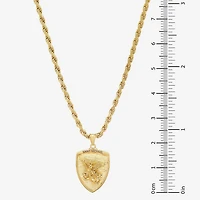 Saint Michael Mens 14K Gold Over Silver 24 Inch Pendant Necklace