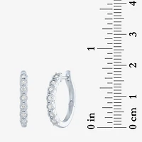 (G-H / I1-I2) Womens 1/4 CT. T.W. Lab Grown White Diamond Sterling Silver 20mm Hoop Earrings