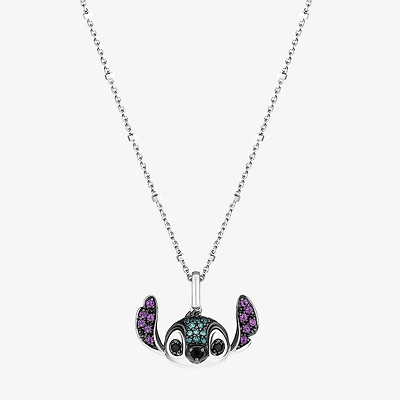 Womens 1/10 CT. T.W. Natural Blue Diamond Sterling Silver 18 Inch Pendant Necklace
