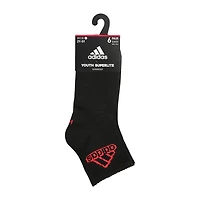adidas Little & Big Kid Boys 6 Pair Quarter Ankle Socks