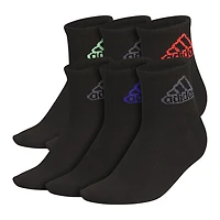 adidas Little & Big Kid Boys 6 Pair Quarter Ankle Socks