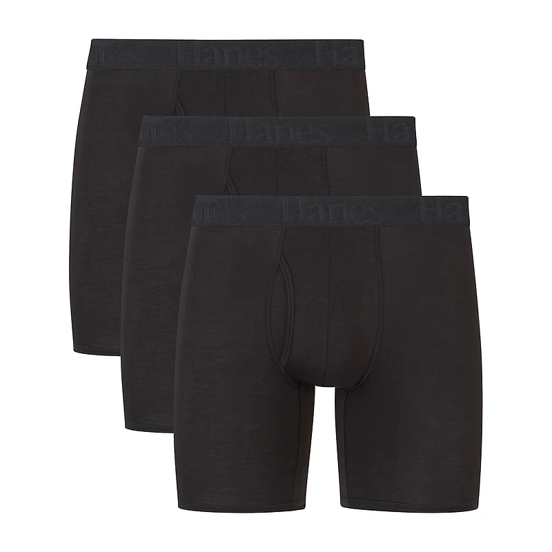 Hanes Originals Supersoft Mens 3 Pack Boxer Briefs Uo2ba3