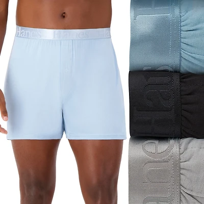 Hanes Originals Supersoft Mens 3 Pack Boxers Uo2kb3