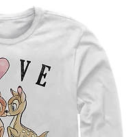 Mens Long Sleeve Bambi Graphic T-Shirt